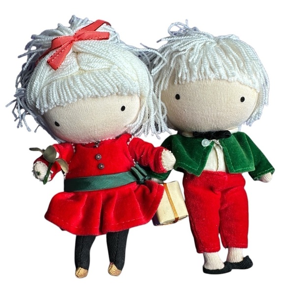 Joan Walsh vintage 1960s pocket doll set of 2 - Picture 1 of 4